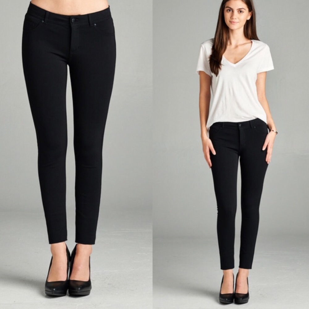 Black skinny jeggings pants jeans stretch - Picture 2 of 3